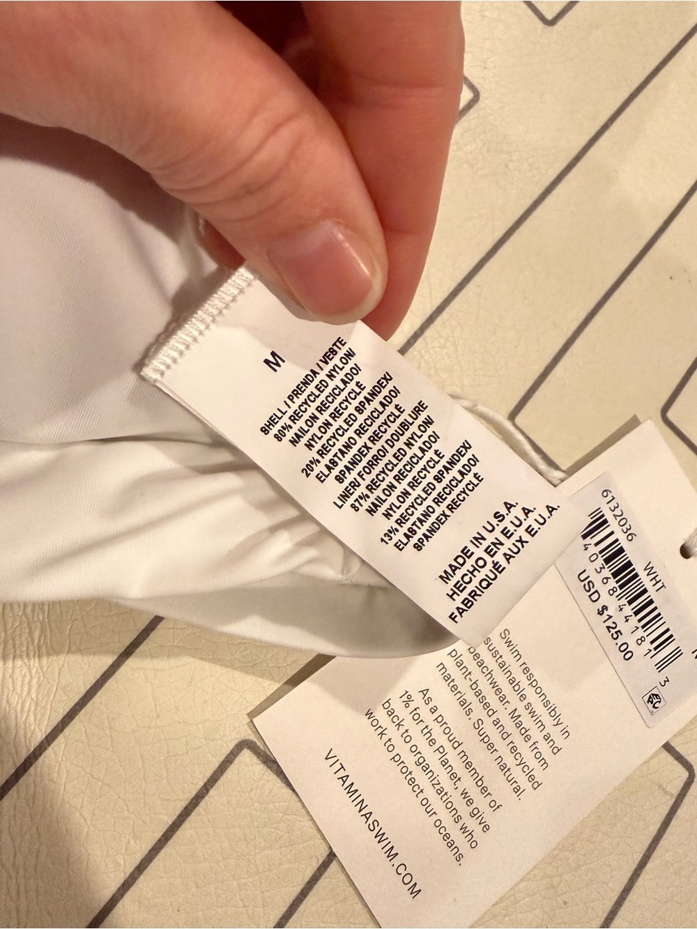 NWT Vitamin A White Swim Top - Picture 7 of 13